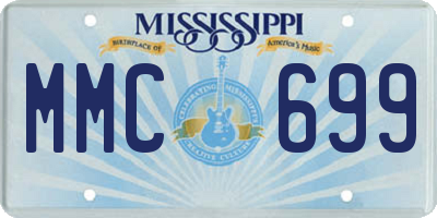 MS license plate MMC699