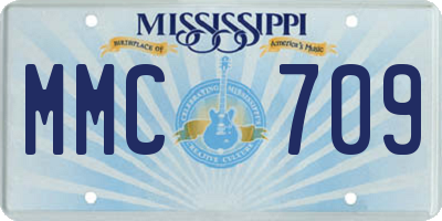 MS license plate MMC709