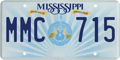 MS license plate MMC715