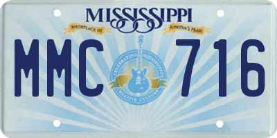 MS license plate MMC716