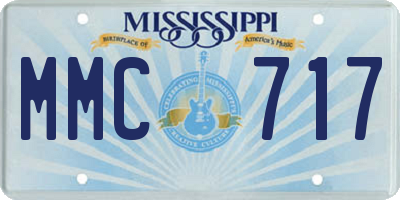 MS license plate MMC717