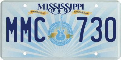 MS license plate MMC730