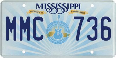 MS license plate MMC736