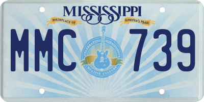 MS license plate MMC739