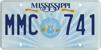 MS license plate MMC741