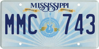 MS license plate MMC743