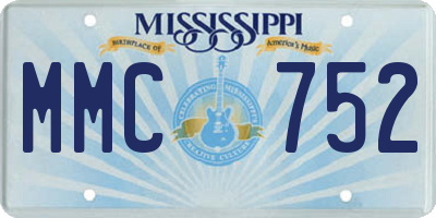 MS license plate MMC752