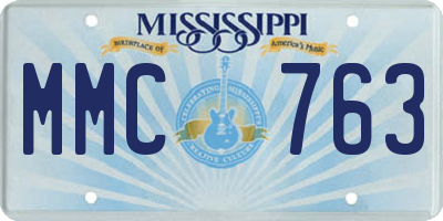 MS license plate MMC763