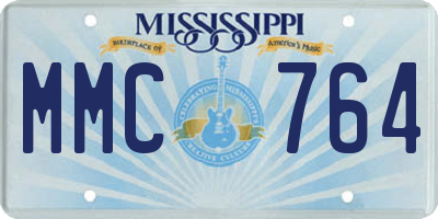 MS license plate MMC764
