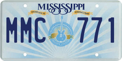 MS license plate MMC771
