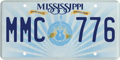 MS license plate MMC776