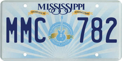 MS license plate MMC782