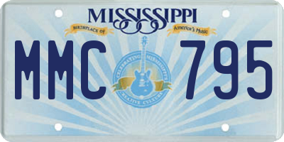 MS license plate MMC795