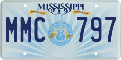 MS license plate MMC797