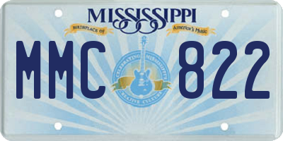 MS license plate MMC822