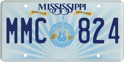 MS license plate MMC824