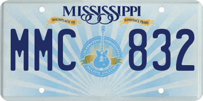 MS license plate MMC832