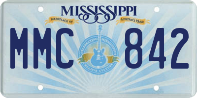 MS license plate MMC842