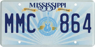 MS license plate MMC864