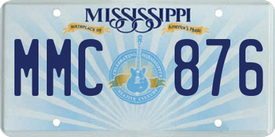 MS license plate MMC876