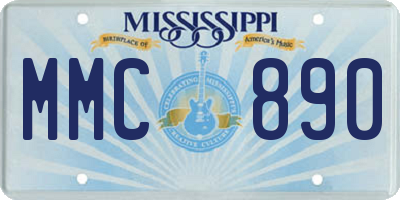 MS license plate MMC890