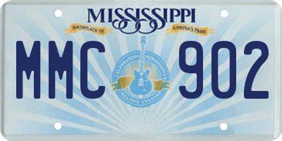 MS license plate MMC902