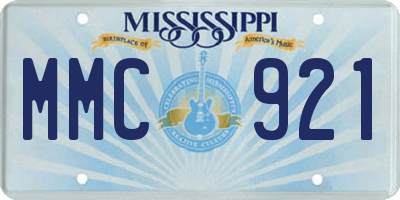MS license plate MMC921
