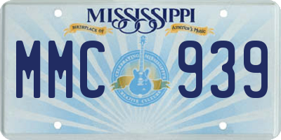 MS license plate MMC939