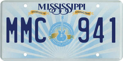 MS license plate MMC941