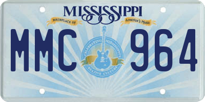 MS license plate MMC964