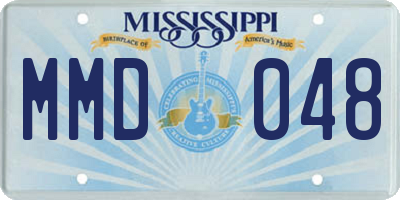 MS license plate MMD048