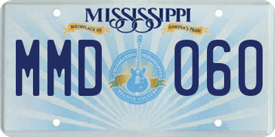 MS license plate MMD060