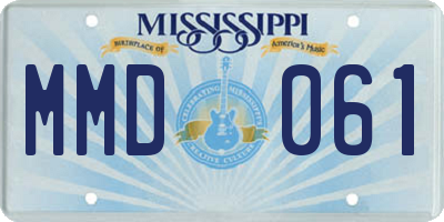 MS license plate MMD061