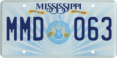 MS license plate MMD063