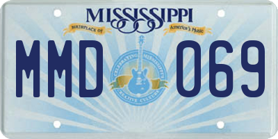 MS license plate MMD069