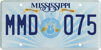 MS license plate MMD075