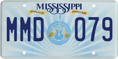 MS license plate MMD079