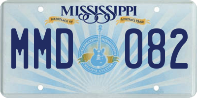 MS license plate MMD082