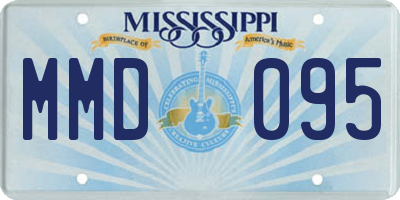 MS license plate MMD095