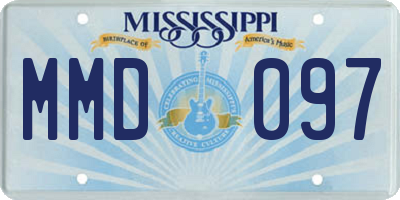 MS license plate MMD097