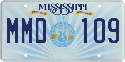 MS license plate MMD109