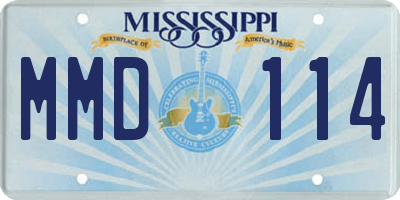 MS license plate MMD114