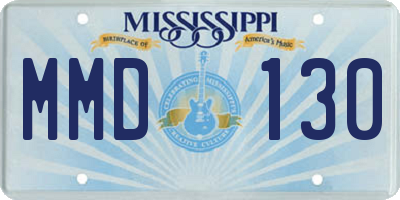 MS license plate MMD130