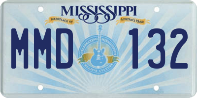 MS license plate MMD132
