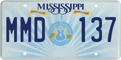 MS license plate MMD137