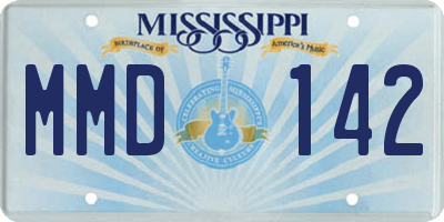 MS license plate MMD142