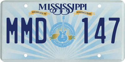 MS license plate MMD147