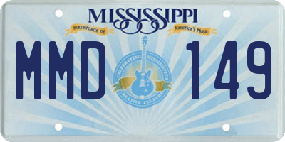 MS license plate MMD149