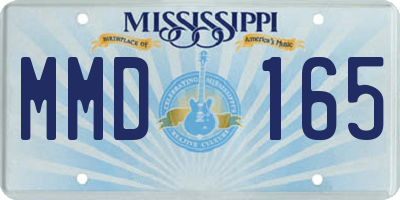 MS license plate MMD165