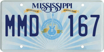MS license plate MMD167